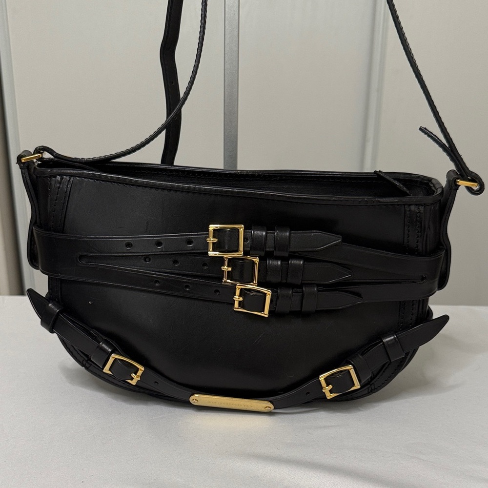 Burberry Black Shoulder Bag with Gold Details - Picture 2 of 16